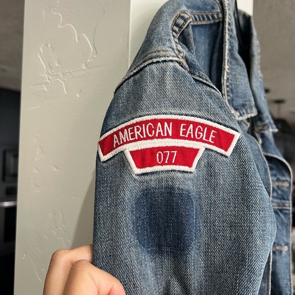 American Eagle Outfitters Blue Classic Denim Jacket - Picture 3 of 5
